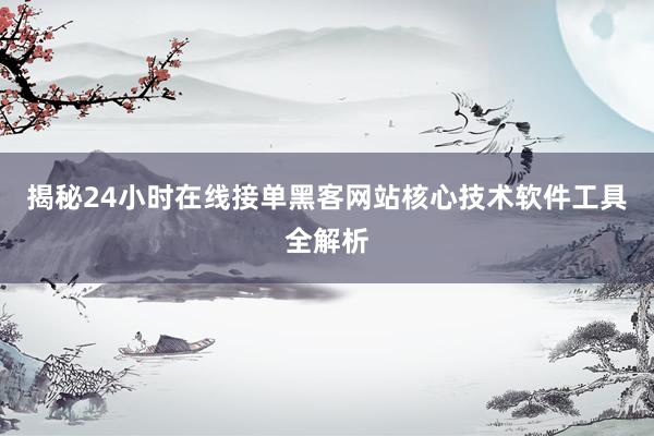揭秘24小时在线接单黑客网站核心技术软件工具全解析