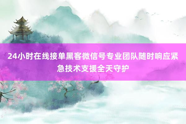 24小时在线接单黑客微信号专业团队随时响应紧急技术支援全天守护