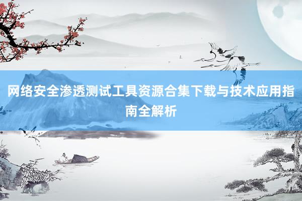 网络安全渗透测试工具资源合集下载与技术应用指南全解析